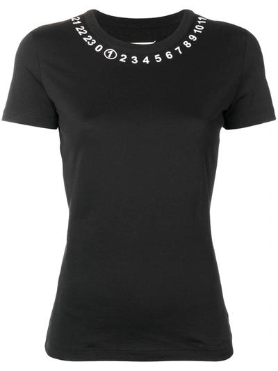 Shop Maison Margiela Logo T-shirt In Black