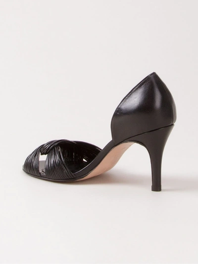 Shop Sarah Chofakian Open Toe Pumps In Black