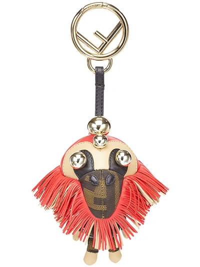 Shop Fendi Space Monkey Bag Charm In Red