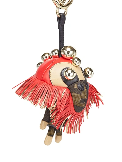Shop Fendi Space Monkey Bag Charm In Red