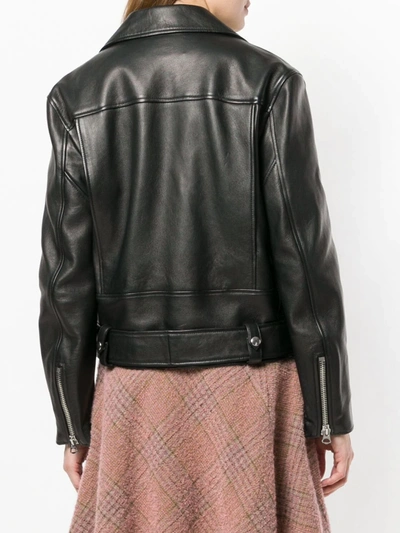 Shop Acne Studios New Merlyn Biker Jacket In Black