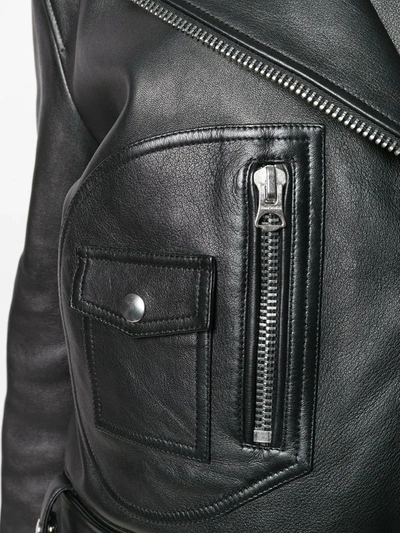 Shop Acne Studios New Merlyn Biker Jacket In Black