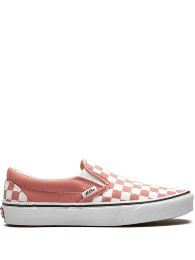 Shop Vans Classic Slip On Sneakers In Pink