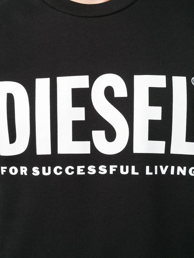 Shop Diesel Logo Print Jumper In Black