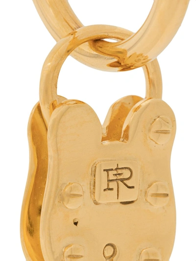 Shop True Rocks Single Padlock Hoop Earring In Gold