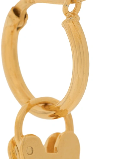 True Rocks Single Padlock Hoop Earring In Gold