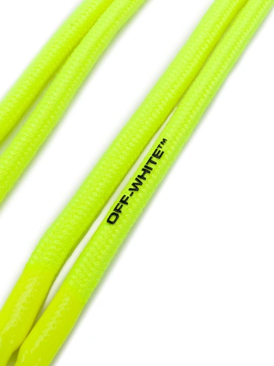 Shop Off-white Rubber Logo Shoelaces In Yellow