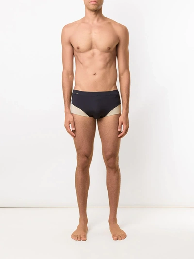 Amir Slama Panelled Trunks In Black