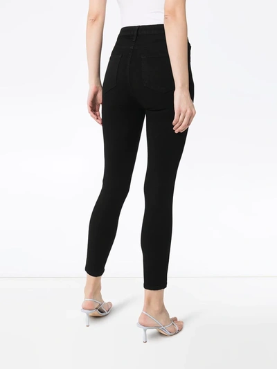 Shop Paige Margot Cropped Skinny Jeans In Black