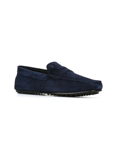 Shop Tod's 'gommino' Driving Shoes In Blue