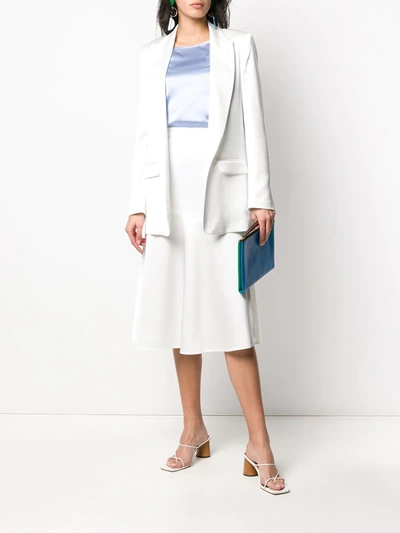 Shop Blanca Vita Asymmetric Seam Detail Skirt In White