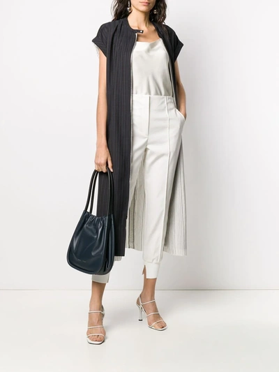 Proenza Schouler Large Ruched Smooth Leather Tote Bag In Blue