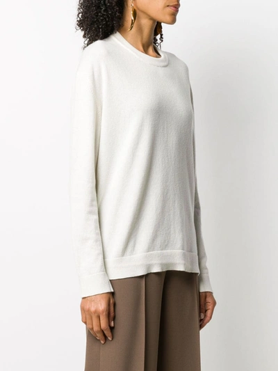 Shop Pringle Of Scotland Crew Neck Cashmere Jumper In White