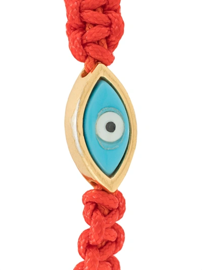 Shop Nialaya Jewelry Evil Eye Rope Bracelet In Red