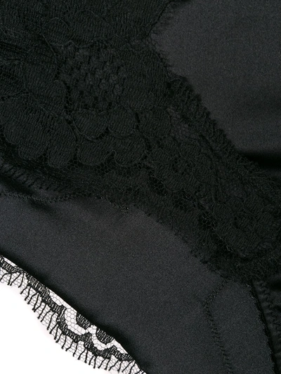 Shop Dolce & Gabbana Lace-detail Satin Briefs In Black