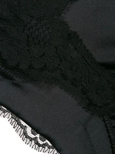 Dolce & Gabbana Lace-detail Satin Briefs In Black