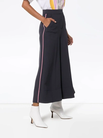 Shop Roksanda Hasani High-rise Culottes In Blue