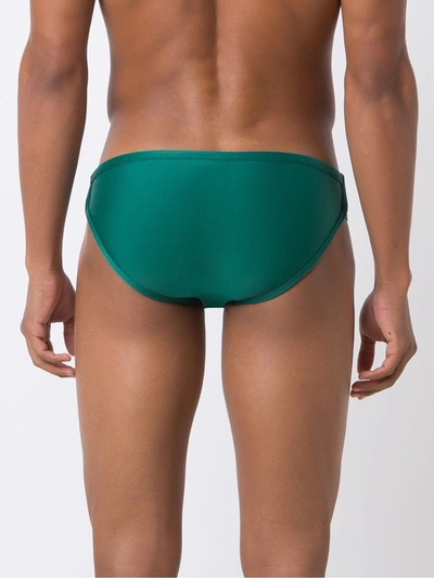 Shop Amir Slama Cut Out Detail Trunks In Green