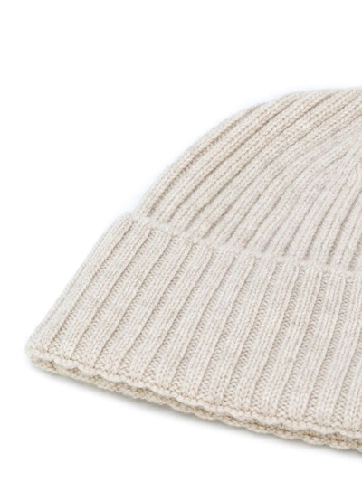 Dell'oglio Ribbed-knit Cashmere Hat In Neutrals