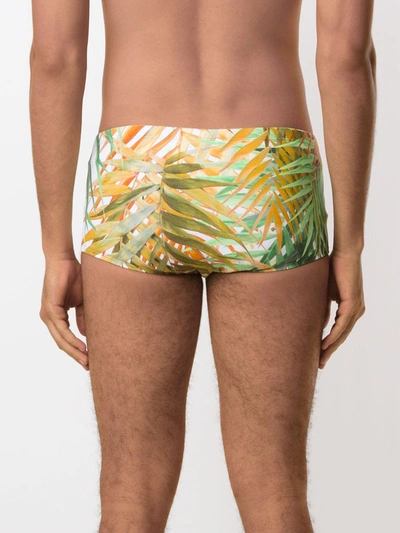 Lygia & Nanny Copacabana Printed Trunks In Yellow