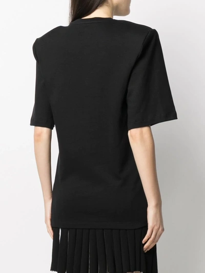 Shop Off-white Shoulder-pad Logo T-shirt In Black