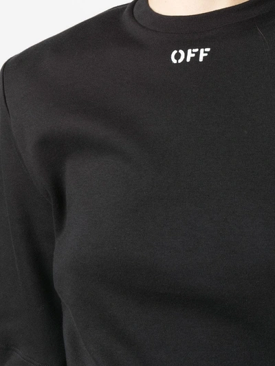 Shop Off-white Shoulder-pad Logo T-shirt In Black