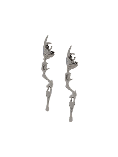 Shop Annelise Michelson Small Lava Earrings In Silver