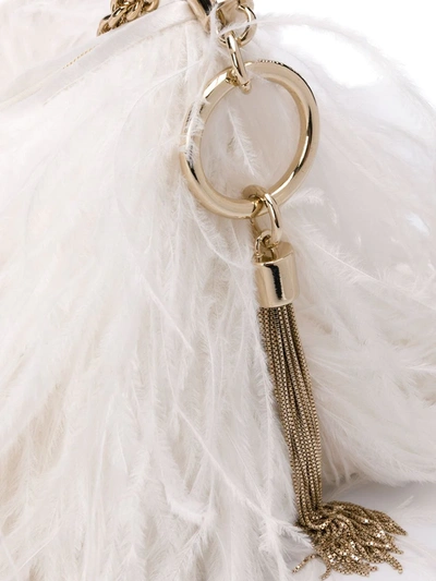 Shop Jimmy Choo Callie Feather Bag In White
