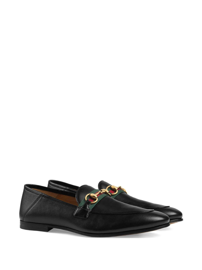 Shop Gucci Horsebit-detail Leather Loafers In Black