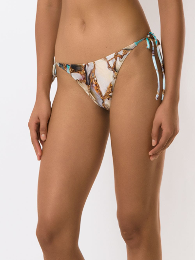 Lygia & Nanny Thai Marble-print Pants In Blue
