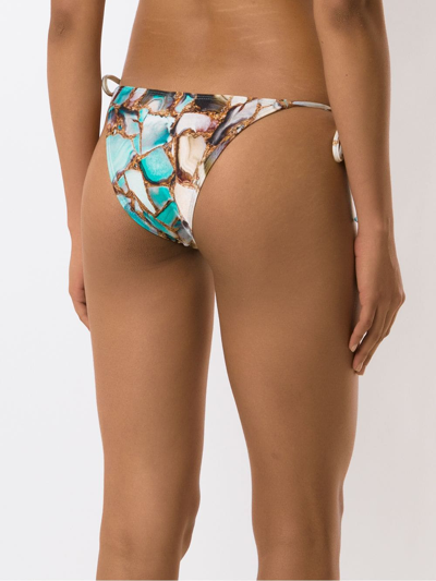 Lygia & Nanny Thai Marble-print Pants In Blue