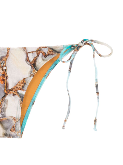 Lygia & Nanny Thai Marble-print Pants In Blue