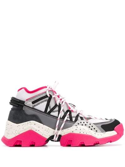 Shop Kenzo Inka Suede Panel Sneakers In Pink