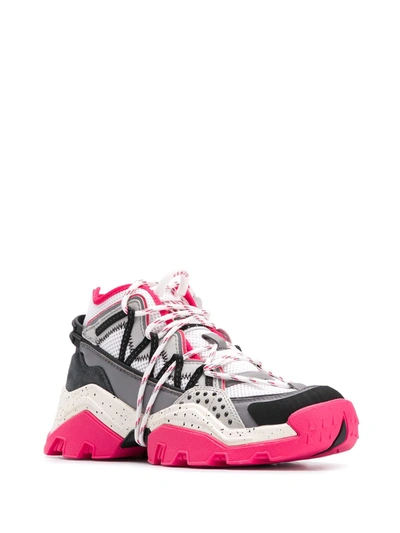 Shop Kenzo Inka Suede Panel Sneakers In Pink