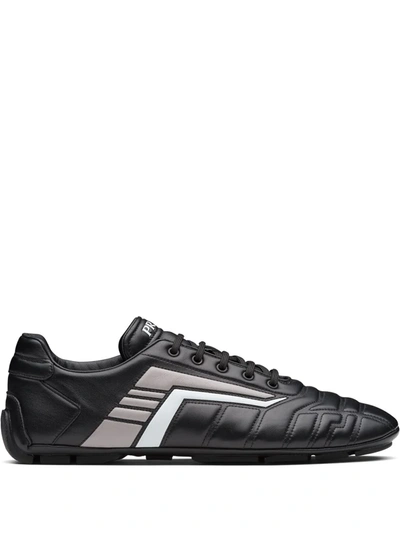 Shop Prada Rev Low-top Sneakers In Black