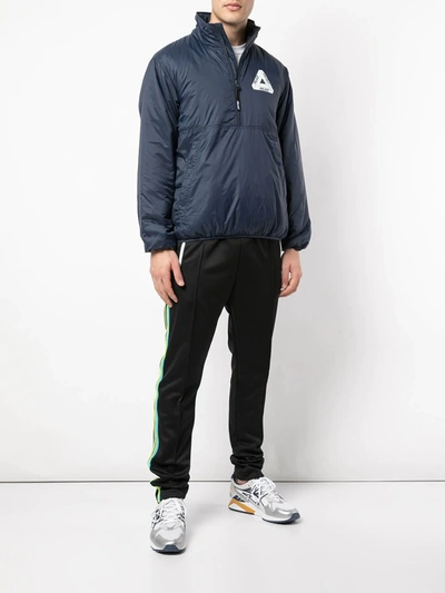 Shop Palace Packable Thinsulate Half-zip Jacket In Blue