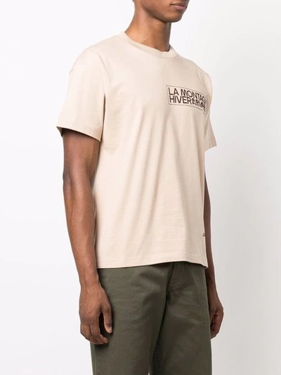 Shop Jacquemus Montagne Cotton T-shirt In Nude