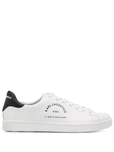 Shop Karl Lagerfeld Rue St Guillaume Low-top Sneakers In White