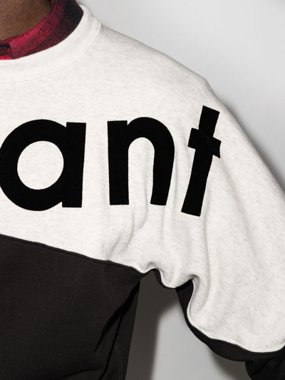 Isabel Marant Howley Logo Cotton-blend Sweatshirt In Schwarz