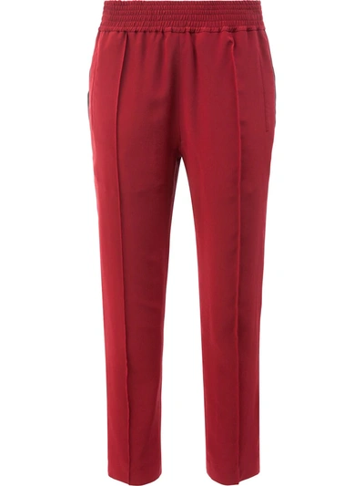 Shop Haider Ackermann Elastic Waist Cropped Pants In Red