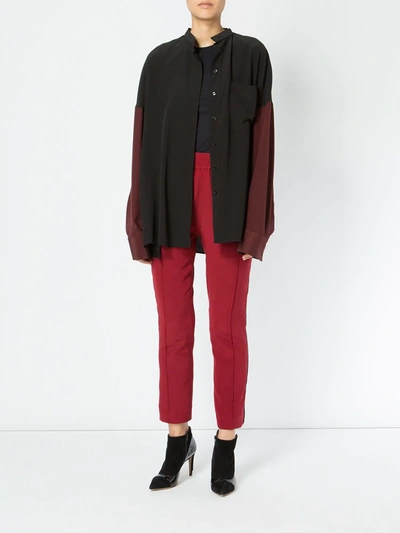 Shop Haider Ackermann Elastic Waist Cropped Pants In Red