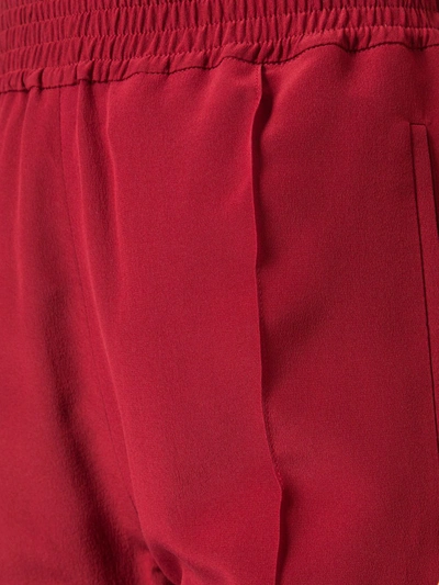 Shop Haider Ackermann Elastic Waist Cropped Pants In Red