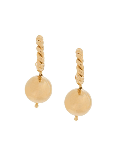 Shop Isabel Lennse Xs Twisted Loops With Beads In Gold