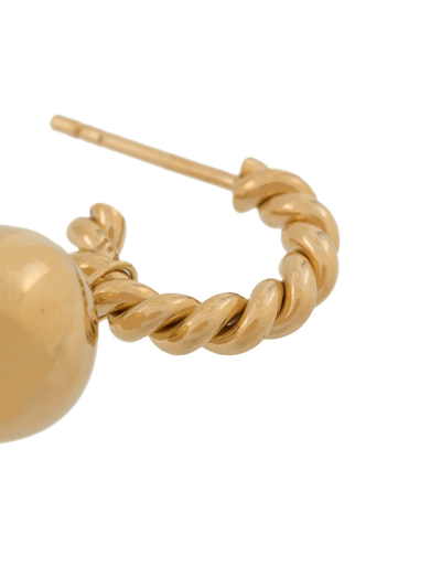 Shop Isabel Lennse Xs Twisted Loops With Beads In Gold