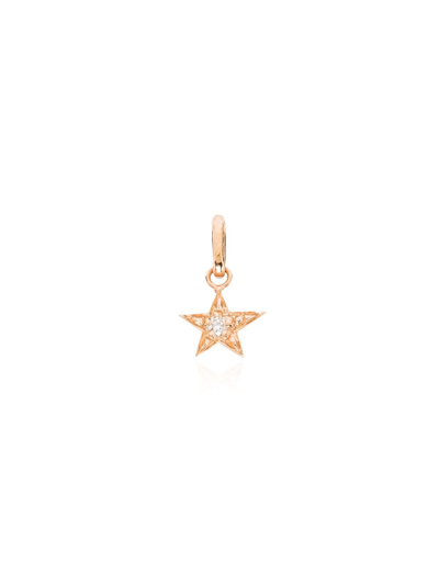 18KT ROSE GOLD AND DIAMOND STAR CHARM