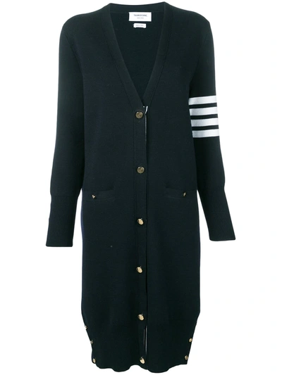 Thom Browne Milano Stitch Merino Cardigan In Blue