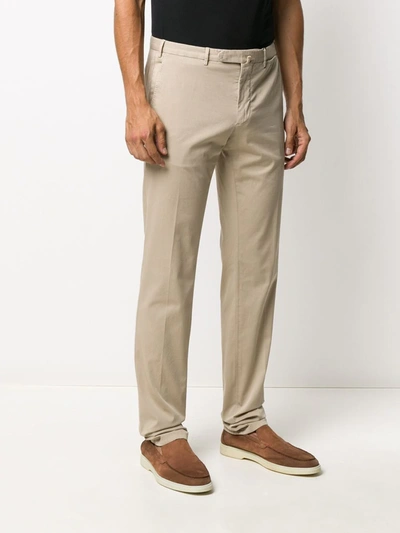 Shop Dell'oglio Straight-leg Chino Trousers In Neutrals