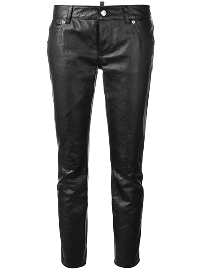 Shop Dsquared2 Slim Fit Trousers In Black