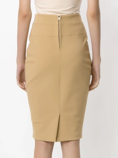 Shop Gloria Coelho Double Tech Skirt In Yellow