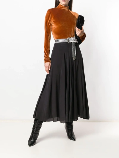 Shop Haider Ackermann Sophora Godet Skirt In Black